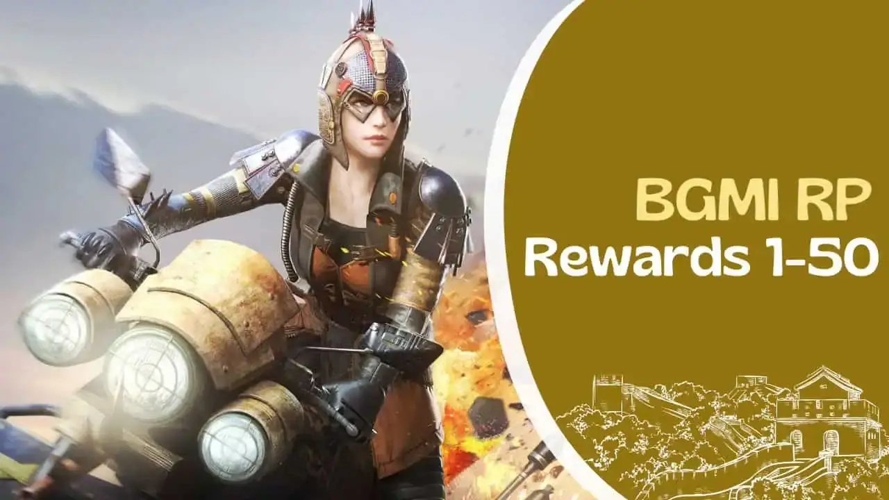 BGMI Royale Pass Rewards A5 RP 1-100